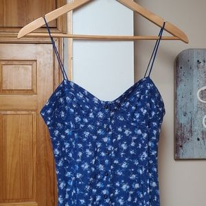 Free People Blue Floral high low dress size 2